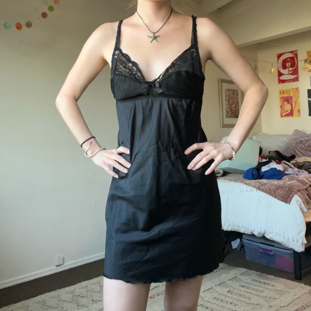 Black lingerie dress